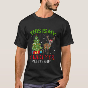 Funny Xmas Santa Lights This Is My Deer Christmas  T-Shirt