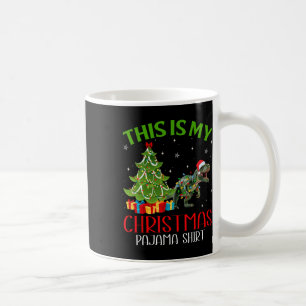 Funny Xmas Santa Lights This Is My Dinosaur Christ Coffee Mug