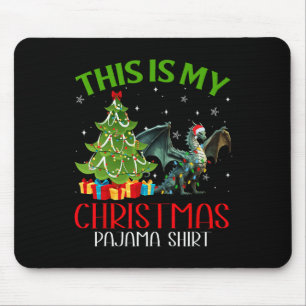 Funny Xmas Santa Lights This Is My Dragon Christma Mouse Mat