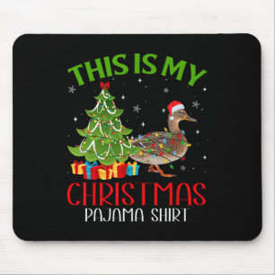 Funny Xmas Santa Lights This Is My Duck Christmas Mouse Mat