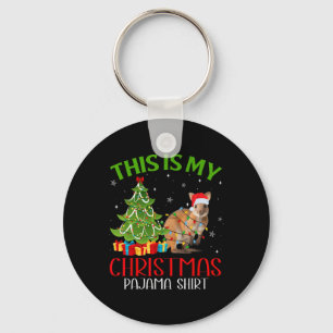 Funny Xmas Santa Lights This Is My Kangaroo Christ Key Ring