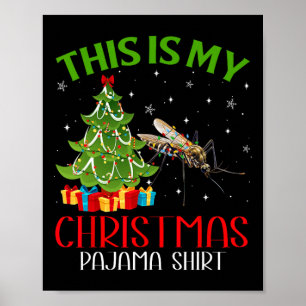 Funny Xmas Santa Lights This Is My Mosquito Christ Poster