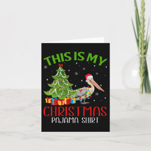 Funny Xmas Santa Lights This Is My Pelican Christm Card