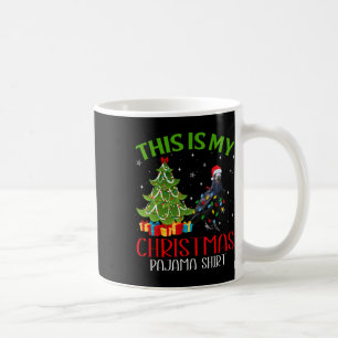 Funny Xmas Santa Lights This Is My Raven Christmas Coffee Mug