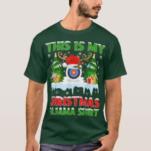 Funny Xmas Santa This Is My Archery Christmas Paja T-Shirt