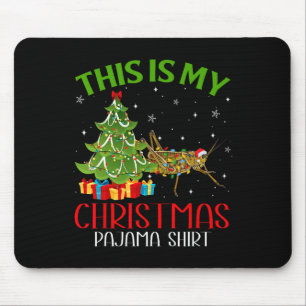 Funny Xmas Santa This Is My Grhopper Christmas Paj Mouse Mat