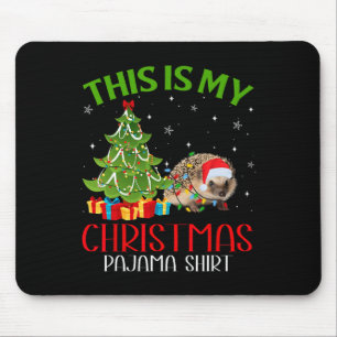 Funny Xmas Santa This Is My Porcupine Christmas Pa Mouse Mat
