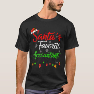 Funny Xmas Santa's Favourite Accountant Christmas T-Shirt