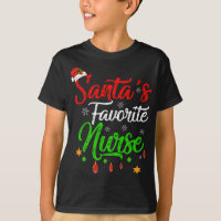 Funny Xmas Santa's Favourite Nurse Christmas