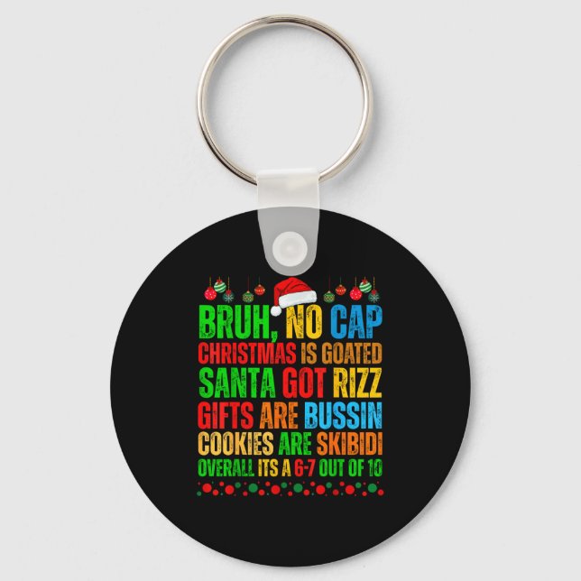 Funny Xmas School Generation Alpha Gen A Slang Chr Key Ring (Front)