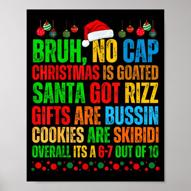 Funny Xmas School Generation Alpha Gen A Slang Chr Poster (Front)
