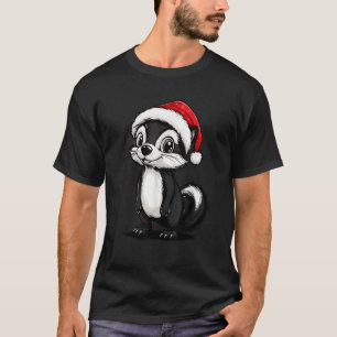 Funny Xmas Skunk Lovers Christmas Pajama Skunk San T-Shirt