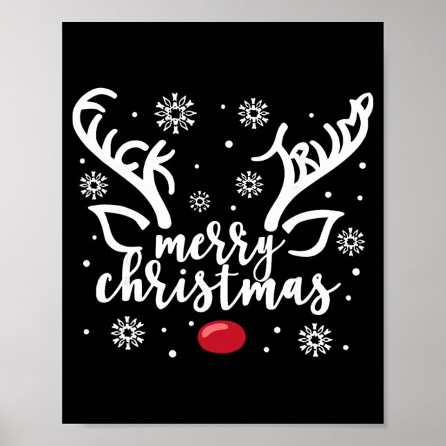 Funny Xmas Subtle Hidden Message Merry Christmas R Poster (Front)
