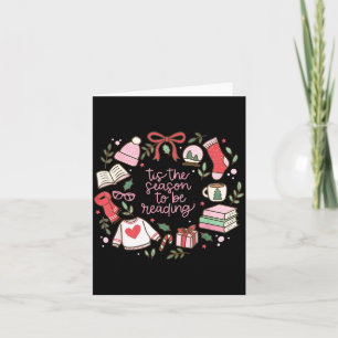 Funny Xmas Tis The Season To Be Reading Books Paja Card