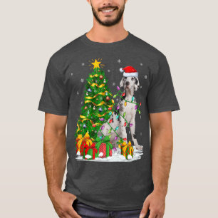 Funny Xmas Tree Family Matching Santa Great Dane C T-Shirt