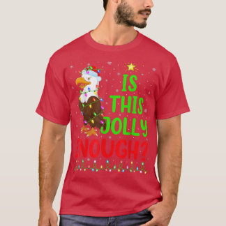 Funny Xmas Tree Is This Jolly Enough Eagle Bird Ch T-Shirt