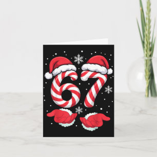 Funny Xmas Viral 67 Candy Canes Santa Funny Holida Card