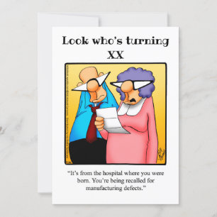 Funny XXth Birthday Party Invitations