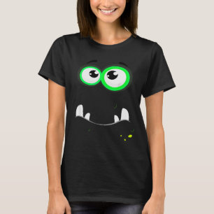 Funny Y Monster Eyeball Face Easy Christma Costume T-Shirt