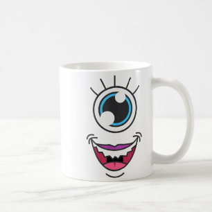 Funny Y Monster Eyeball Face Halloween Coffee Mug