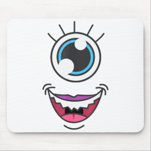 Funny Y Monster Eyeball Face Halloween Mouse Mat