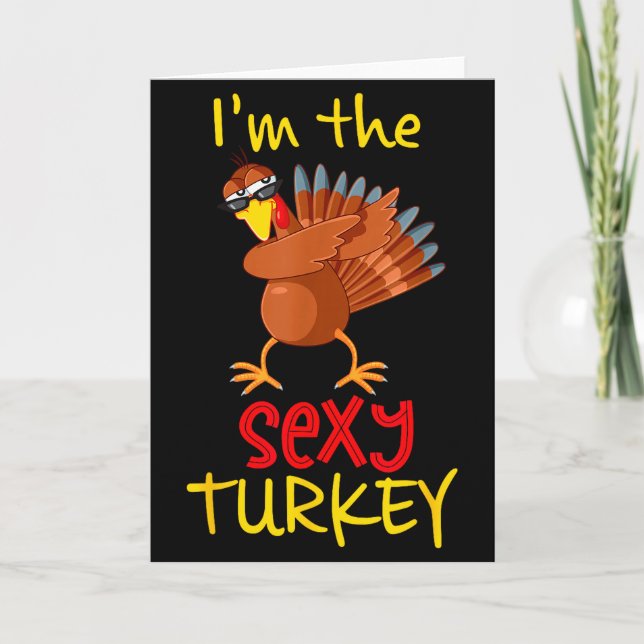 Funny Y Turkey Matching Family Group Thanksgiving  Card (Front)
