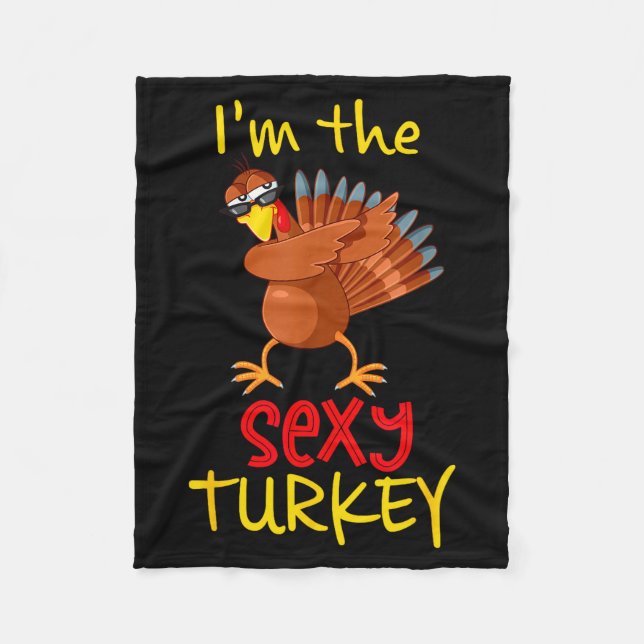Funny Y Turkey Matching Family Group Thanksgiving  Fleece Blanket (Front)