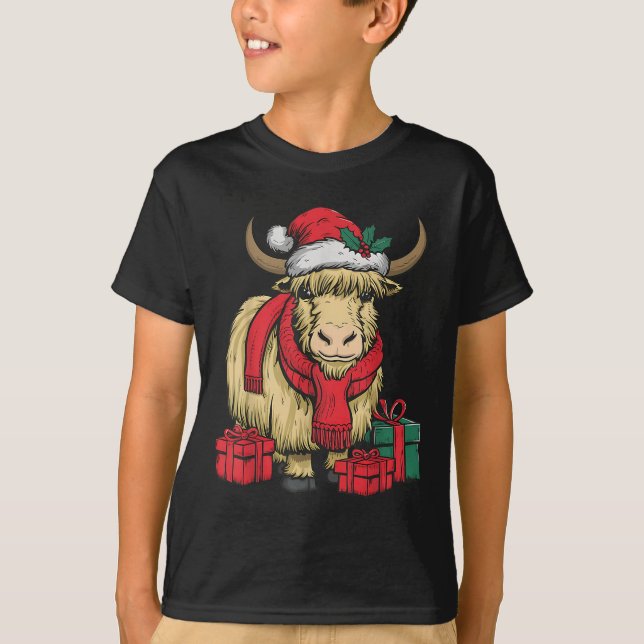 Funny Yak Lover Xmas Holiday Santa Yak Christmas  T-Shirt (Front)