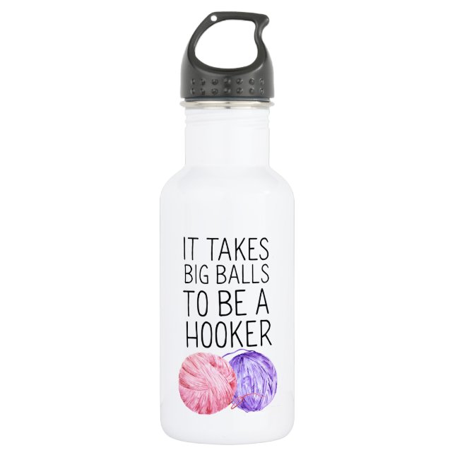 Funny Yarn Crochet 532 Ml Water Bottle (Front)