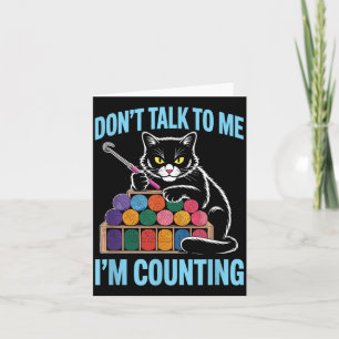 Funny Yarn Hoarders Crocheting Introvert Feline Card