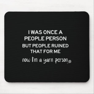 Funny Yarn Person Knitting Crochet Humour Gift For Mouse Mat