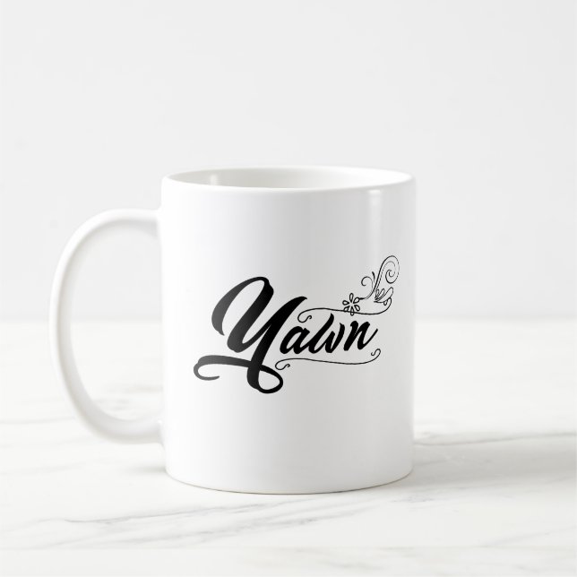 Funny Yawn Coffee Mug (Left)