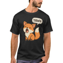 Funny Yawning Fox T-Shirt – Cute Sleepy Fox Animal