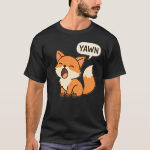 Funny Yawning Fox T-Shirt – Cute Sleepy Fox Animal