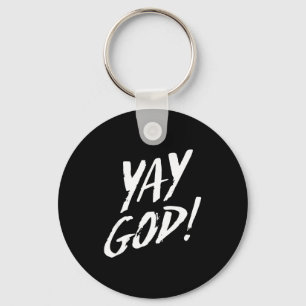 Funny Yay God Graphic Jesus Christian Religion Gif Key Ring