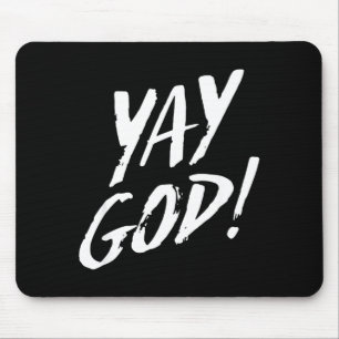 Funny Yay God Graphic Jesus Christian Religion Gif Mouse Mat