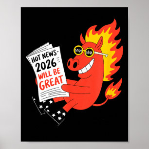 Funny Year Of The Horse – Chinese Zodiac New Year  Poster