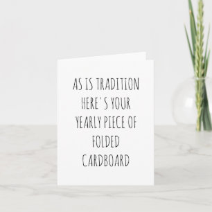 Funny Yearly Tradition Birthday Card