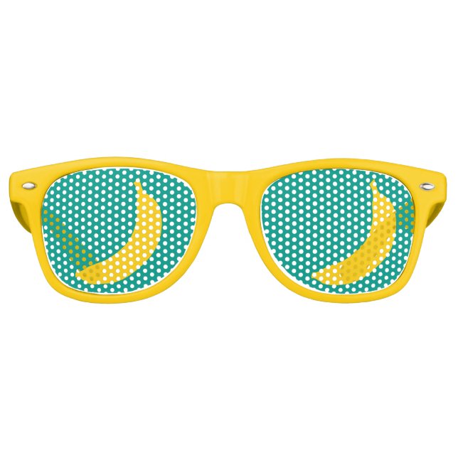 Funny yellow banana fruit party shades sunglasses (Front)