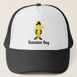 Funny yellow banana trucker hat