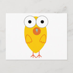 Funny Yellow Bird Postcard