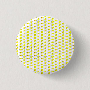 Funny Yellow Birds Doodle 3 Cm Round Badge