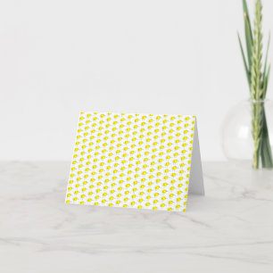 Funny Yellow Birds Doodle Folded Note Card