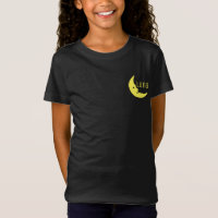 Funny Yellow Black Half Moon Luna Typography