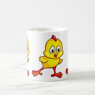 Funny yellow chicks coffee mug