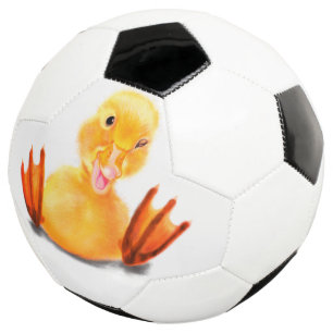 Funny Yellow Duck Playful Wink - Hallo Smile  Football
