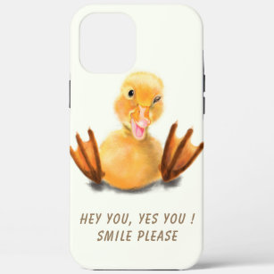 Funny Yellow Duck Playful Wink Happy Smile Case-Mate iPhone Case