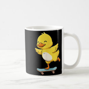Funny Yellow Duck Skater Skateboard Ballerina Zoo  Coffee Mug