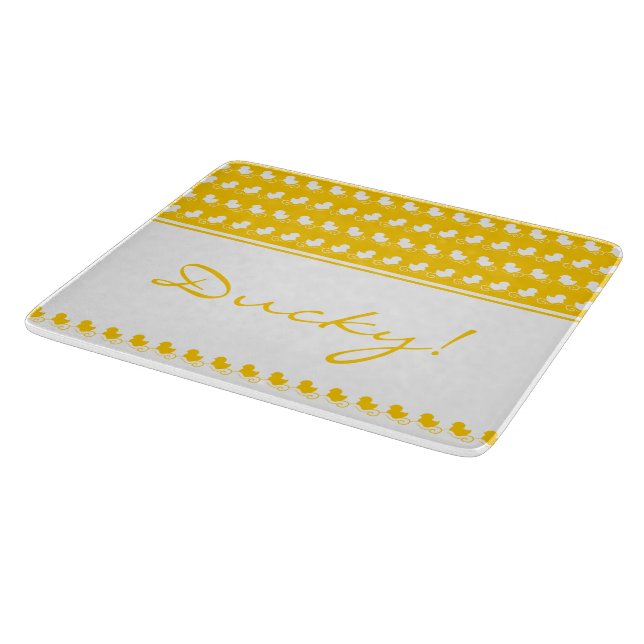 Funny yellow ducky cutting board (Corner)