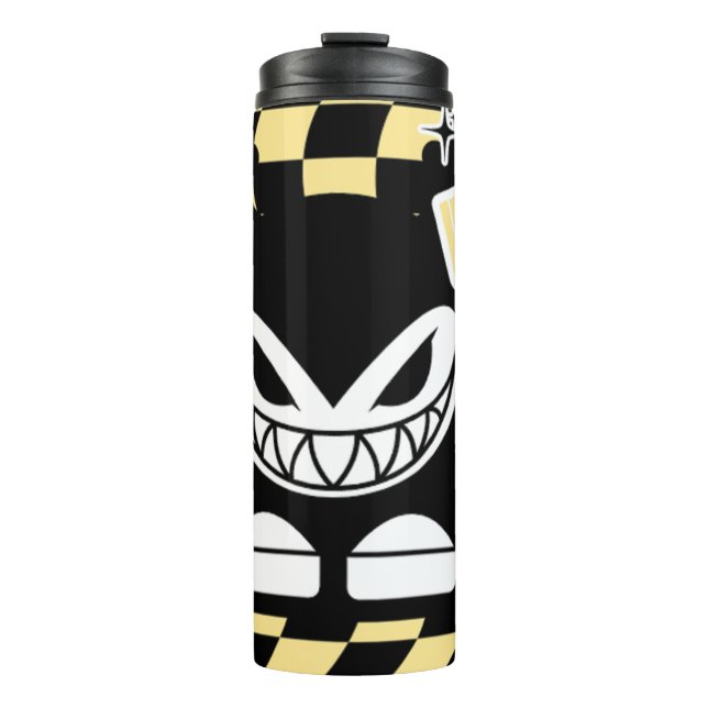Funny Yellow Labubou-Inspired  Thermal Tumbler (Front)